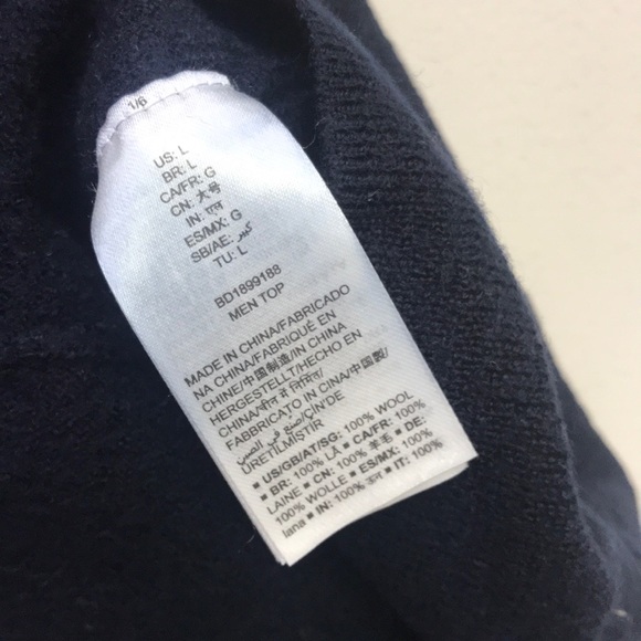 Buttoned Down Men's Wool Full-Zip Sweater E9 - Picture 4 of 5